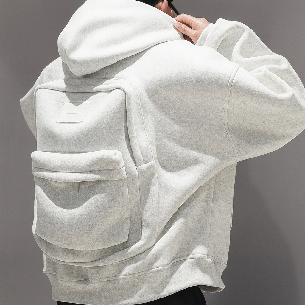 Hoodtrip™ – Der erste Hoodie der Welt, der gleichzeitig dein Handgepäck ist.